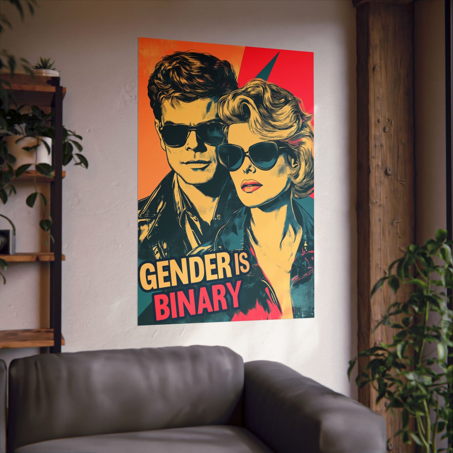 Gender Is Binary Matte Vertical Posters