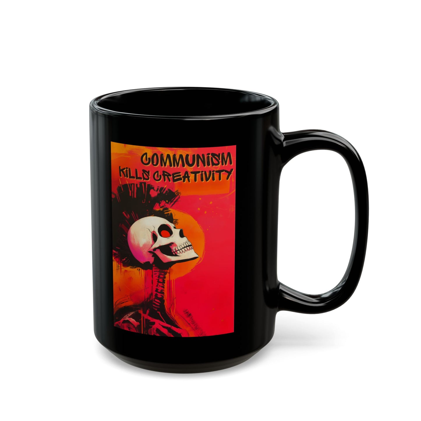 Communism Kills Creativity Black Mug (15oz)