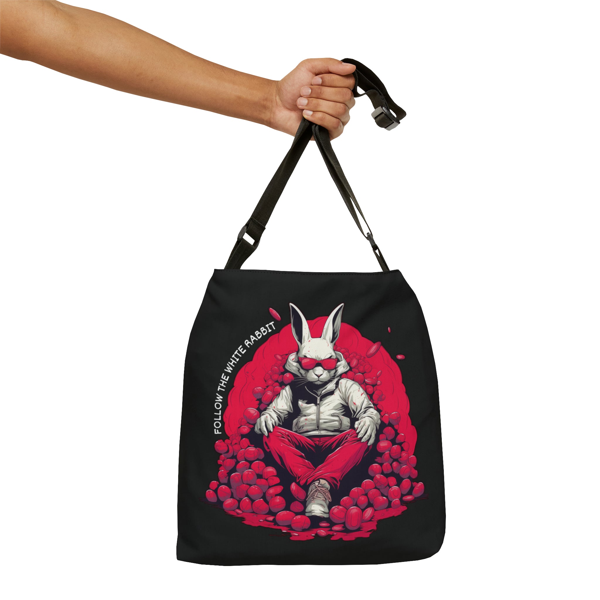 Follow The White Rabbit Signature Adjustable Tote Bag – Unwoke Art
