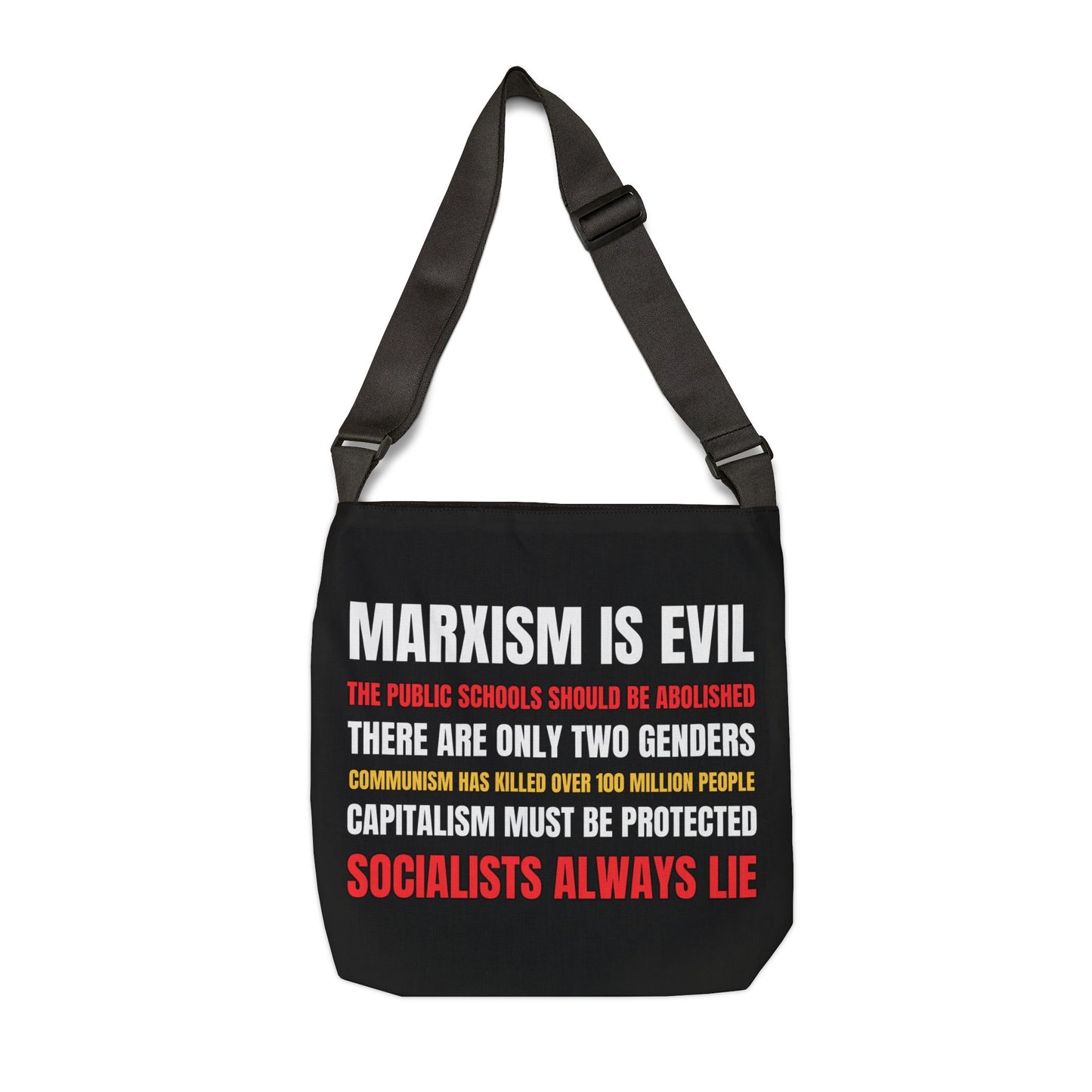 Marxism Is Evil Adjustable Tote Bag