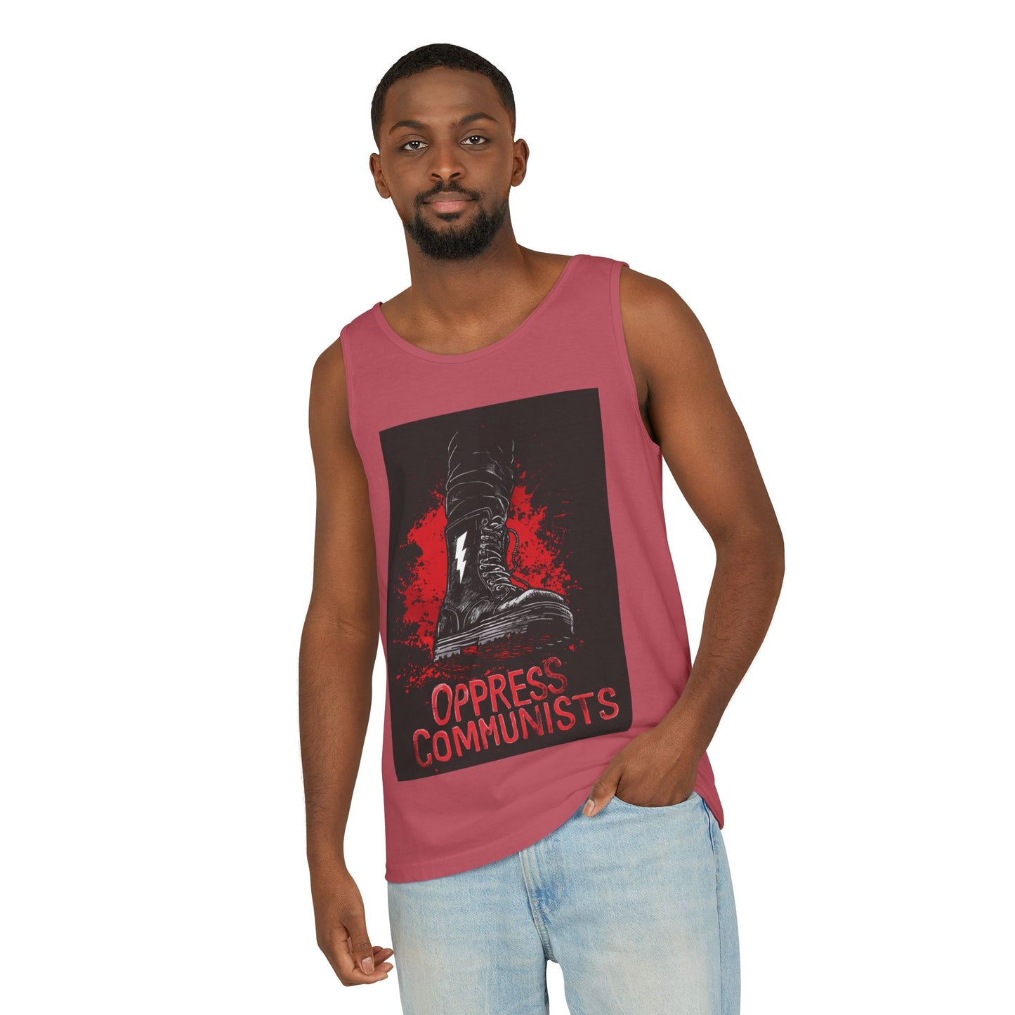 Oppress Communists Unisex Garment-Dyed Tank Top