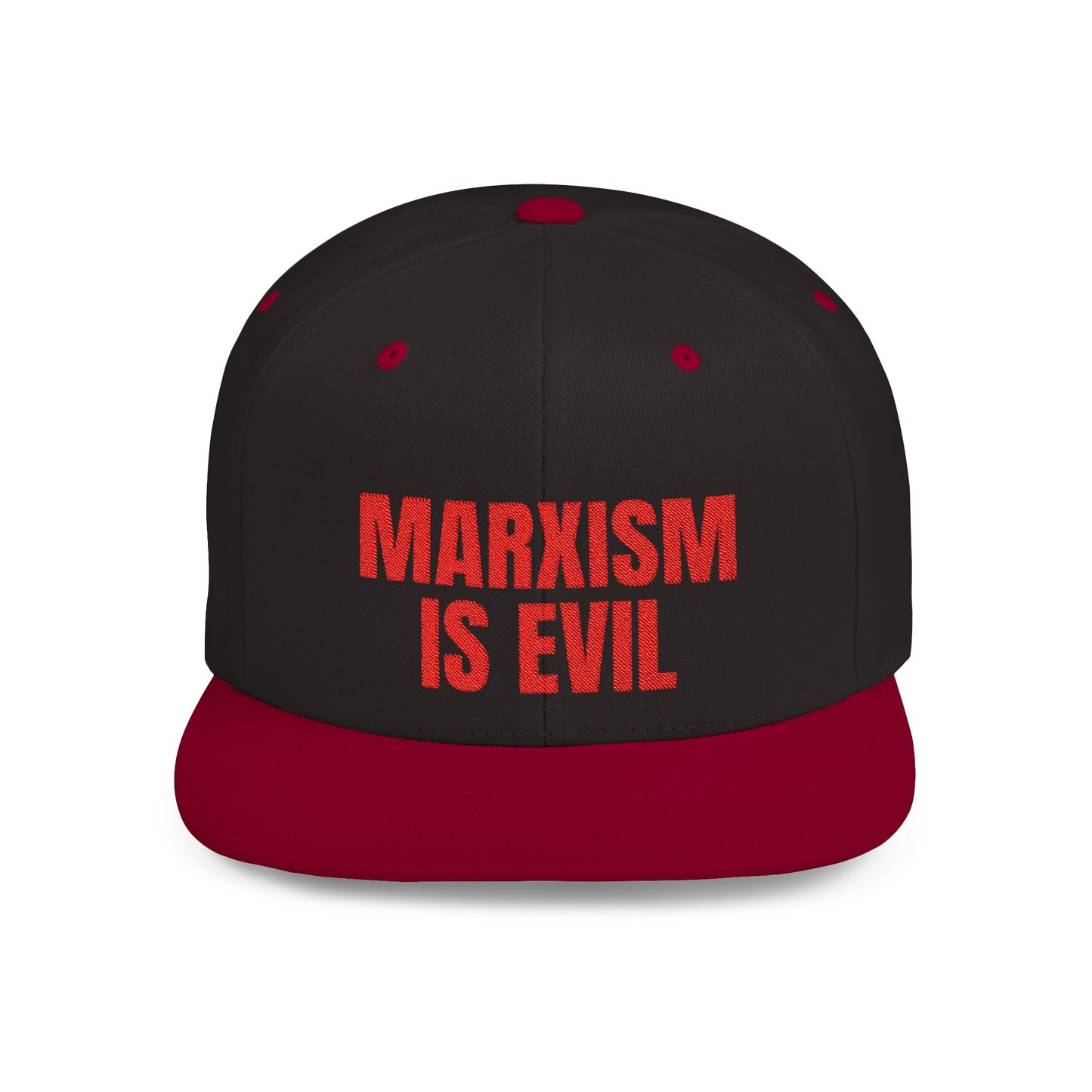 Marxism Is Evil (Red) Flat Bill Snapback