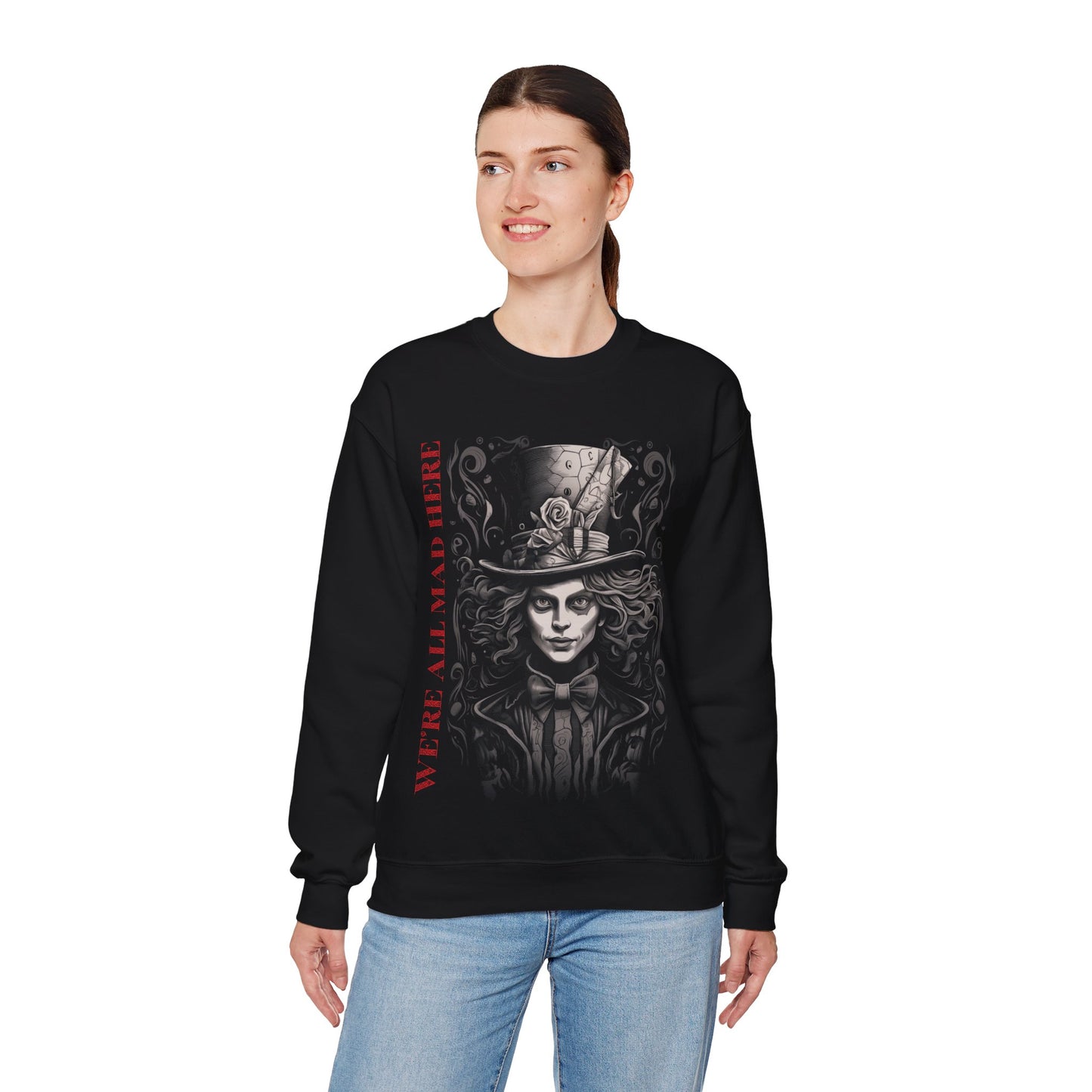 We're All Mad Here Signature Unisex Heavy Blend™ Crewneck Sweatshirt