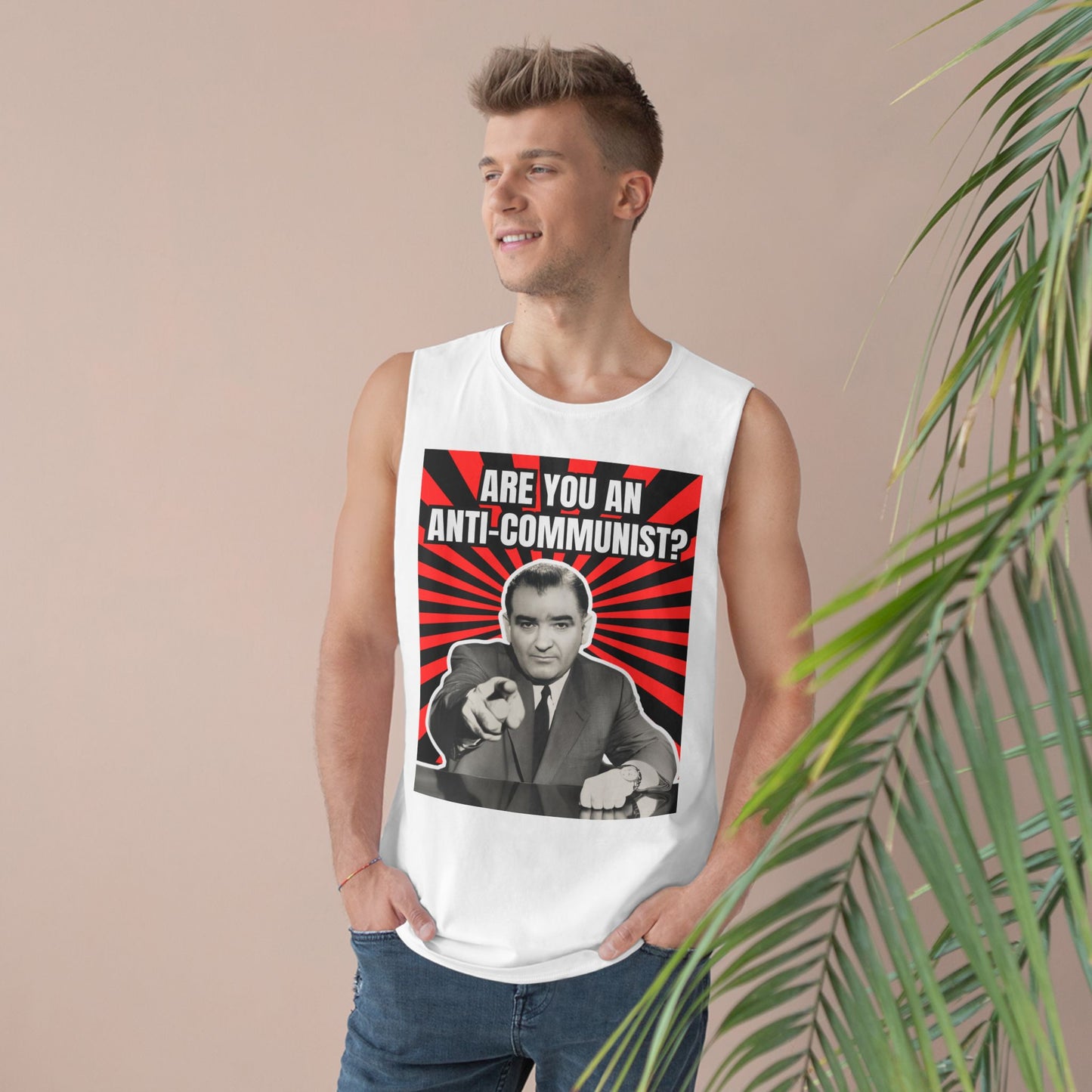 Are You An Anti-Communist? Unisex Barnard Tank