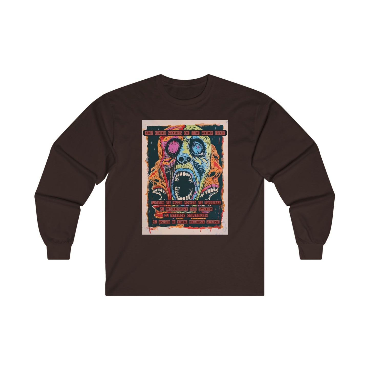 The Four Goals of the Woke Left Artisan Series Unisex Ultra Cotton Long Sleeve Tee