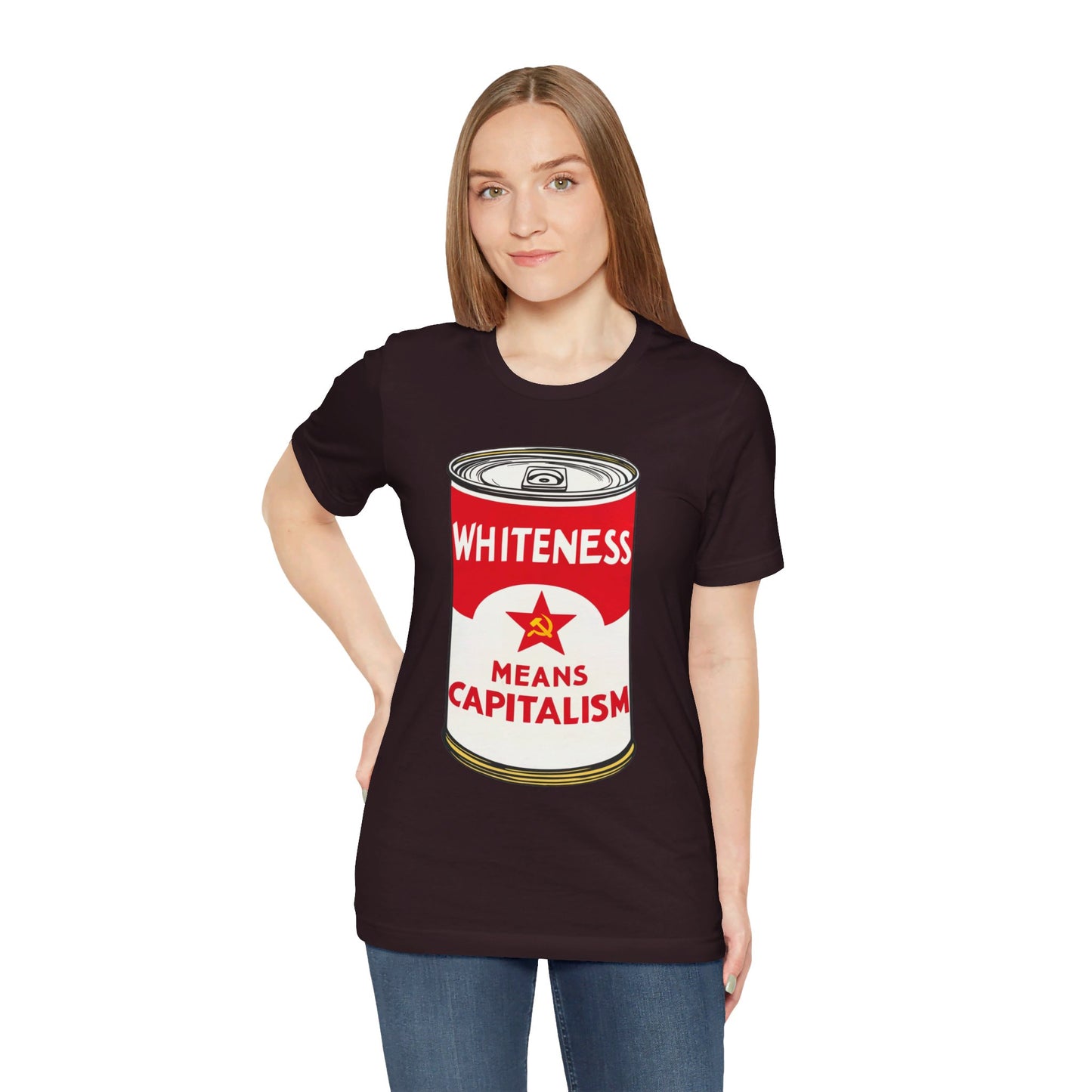 Whiteness Means Capitalism Soup Can Unisex Jersey Short Sleeve Tee