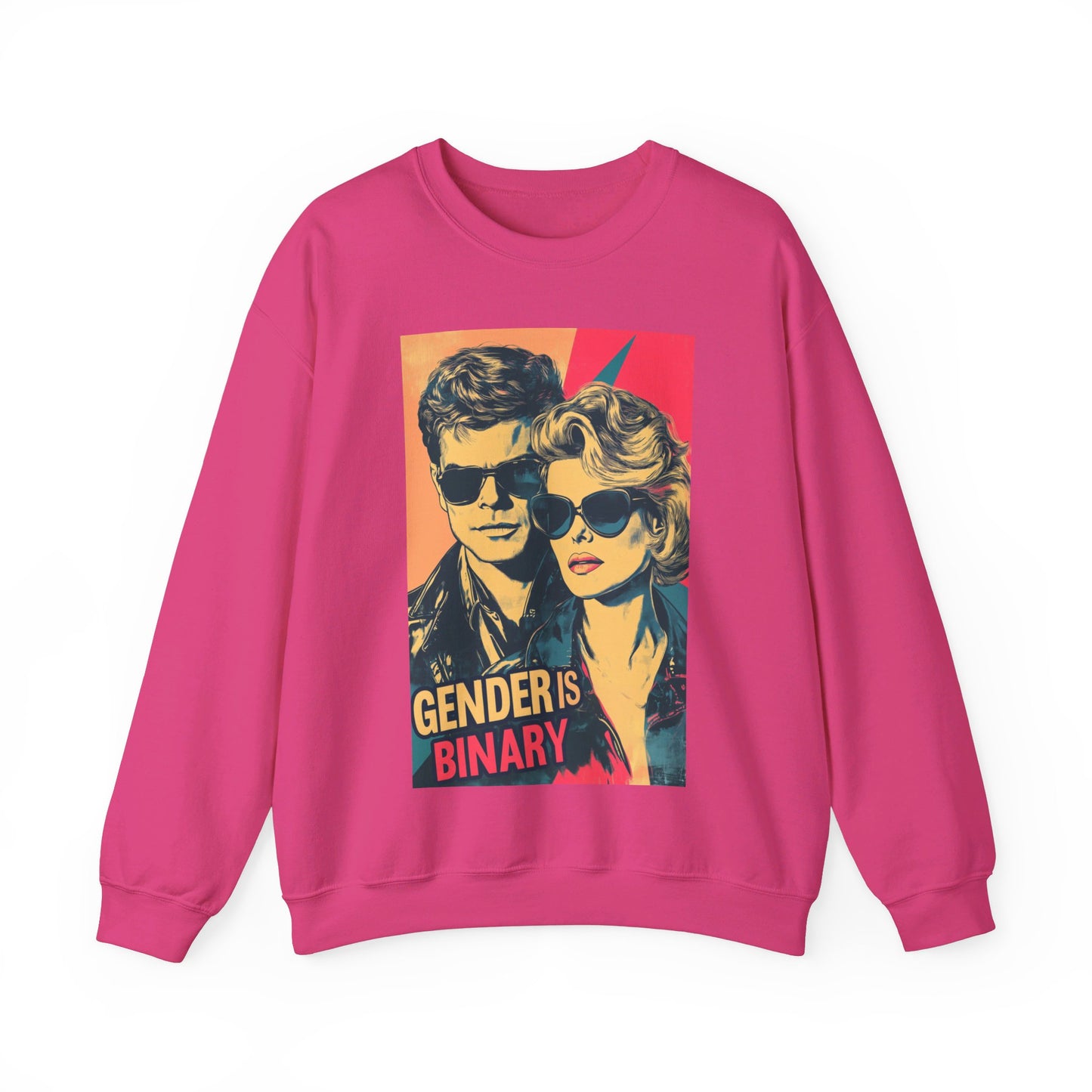 Gender Is Binary Unisex Heavy Blend™ Crewneck Sweatshirt