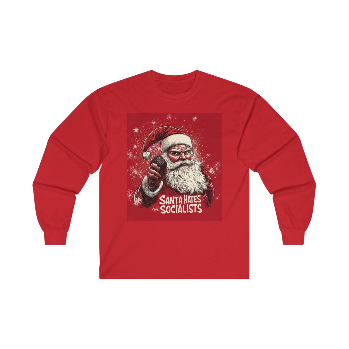 Santa Hates Socialists Unisex Ultra Cotton Long Sleeve Tee