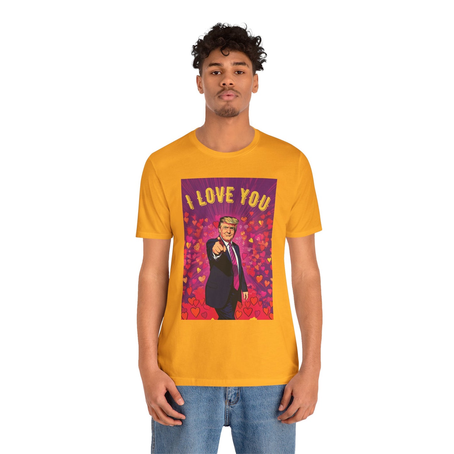 Donald Trump 'I Love You' Valentine's Day Unisex Jersey Short Sleeve Tee