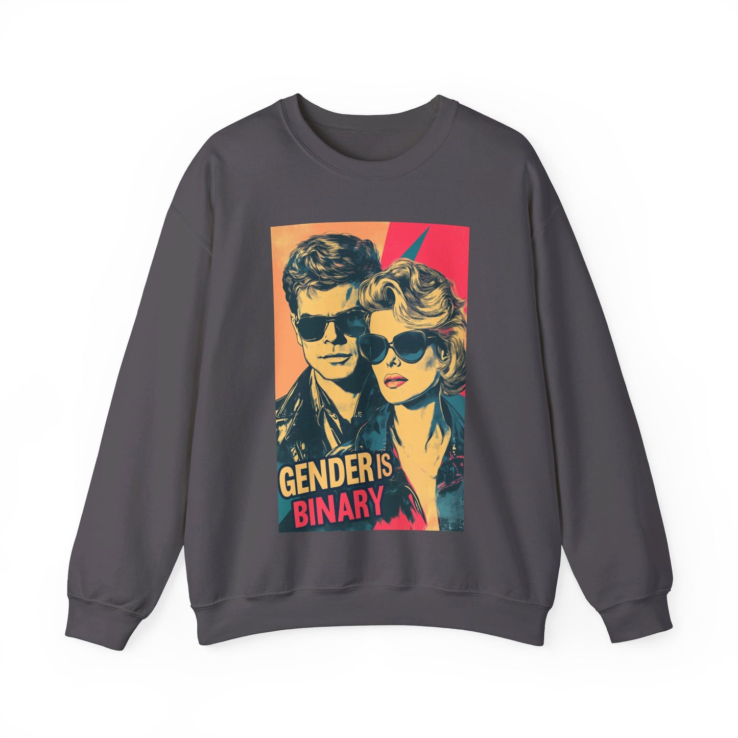 Gender Is Binary Unisex Heavy Blend™ Crewneck Sweatshirt