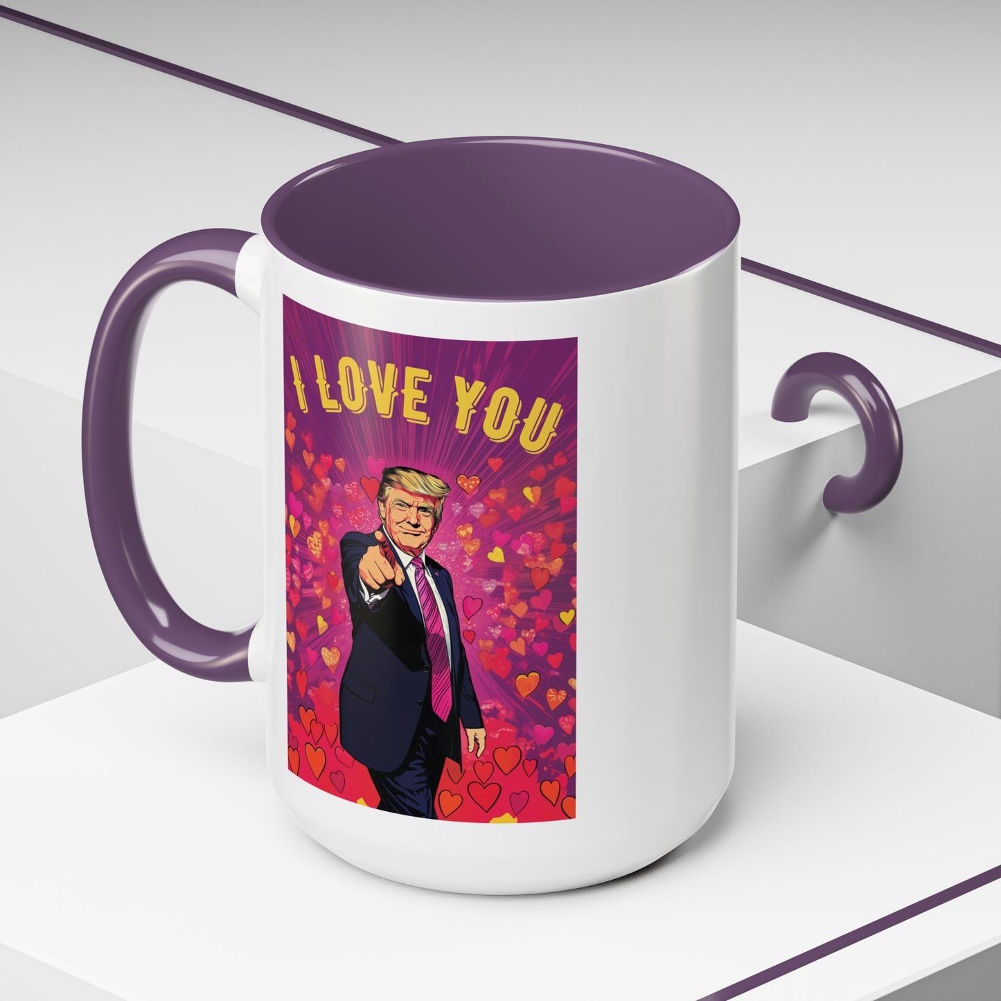 Donald Trump 'I Love You' Valentine's Day Coffee Mug (15oz)