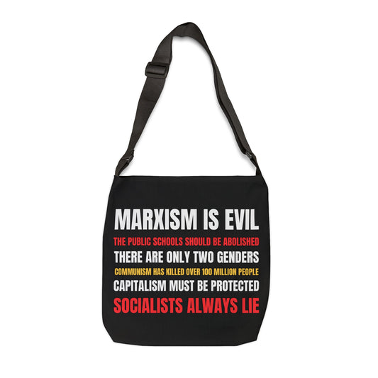 Marxism Is Evil Adjustable Tote Bag