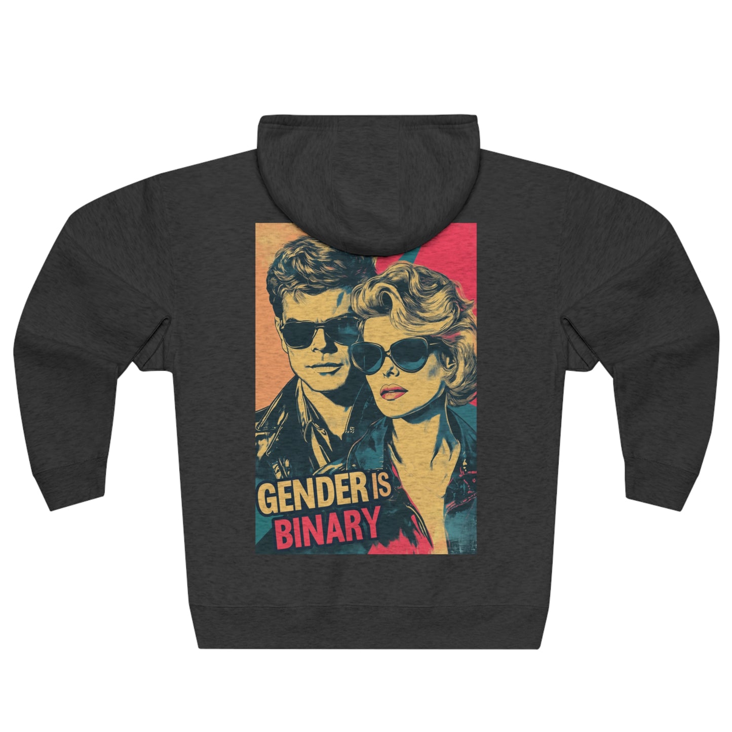 Gender Is Binary Unisex Zip Hoodie