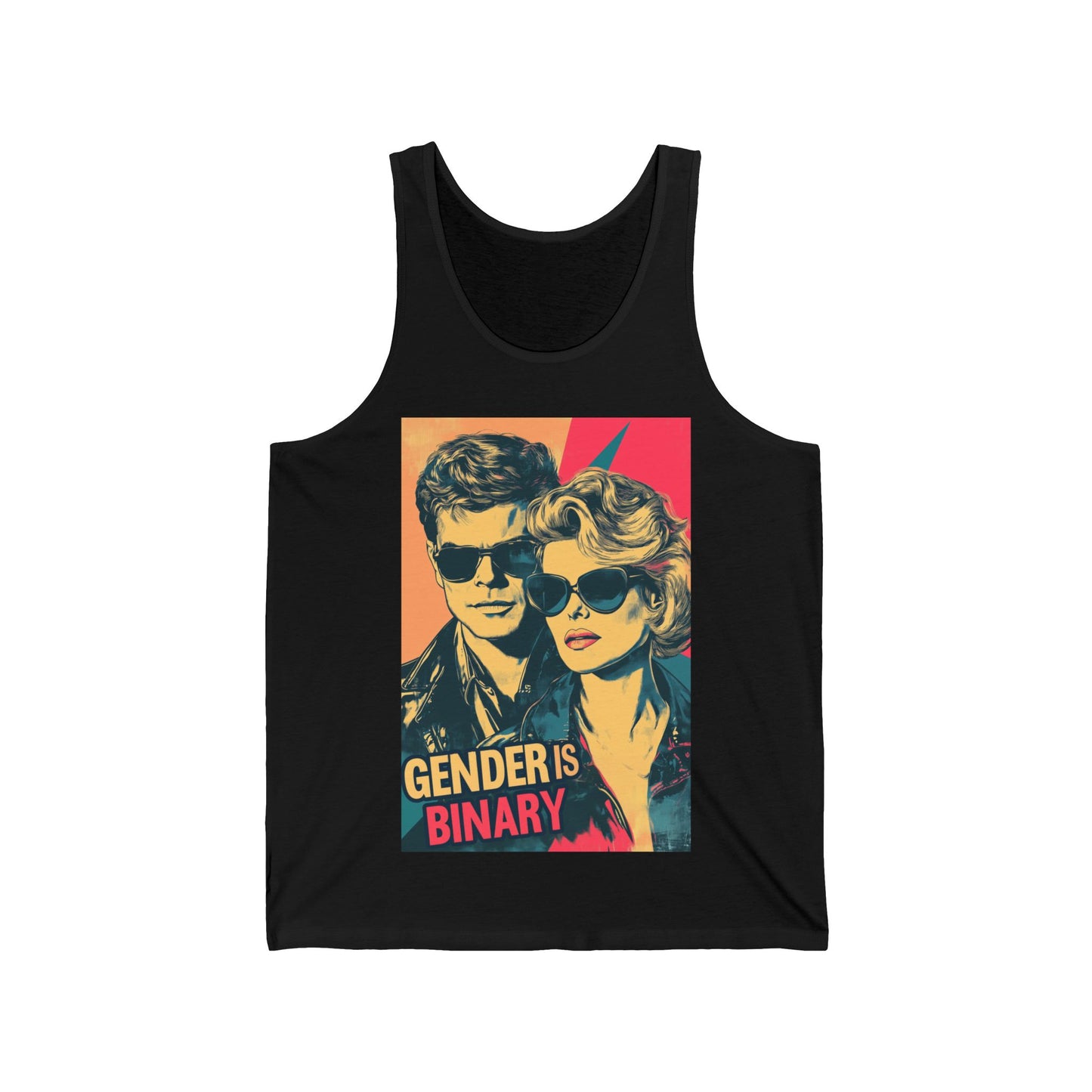 Gender Is Binary Unisex Jersey Tank