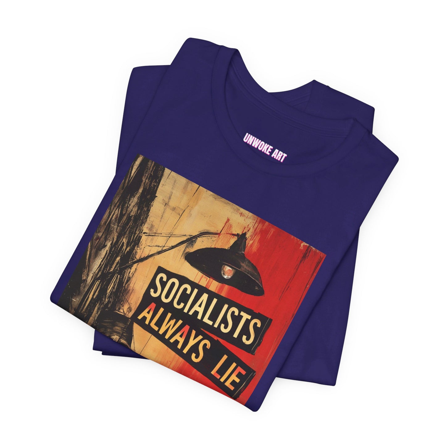 Socialists Always Lie - City Scene, Unisex Jersey Short Sleeve Tee