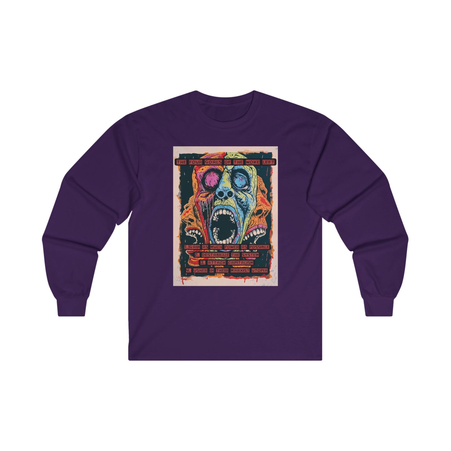 The Four Goals of the Woke Left Artisan Series Unisex Ultra Cotton Long Sleeve Tee