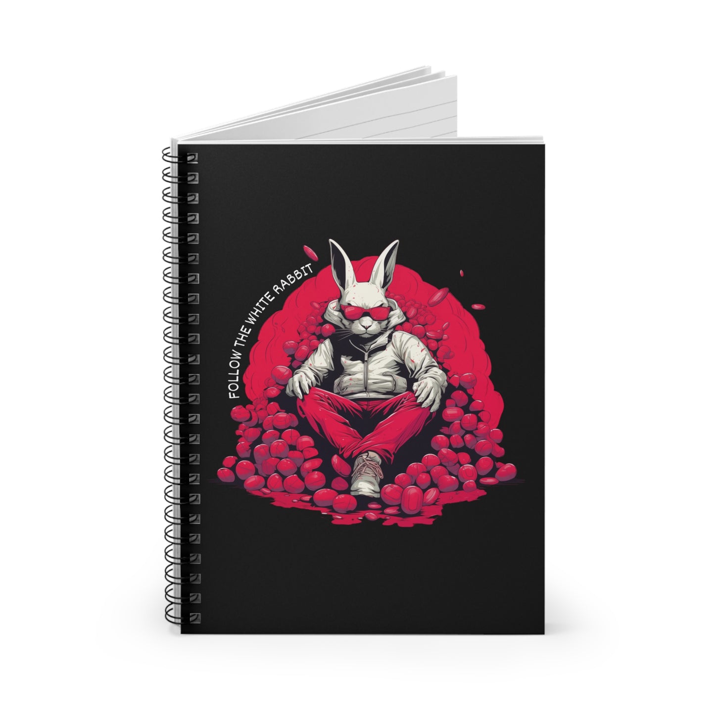 Follow The White Rabbit Signature Spiral Notebook - Ruled Line