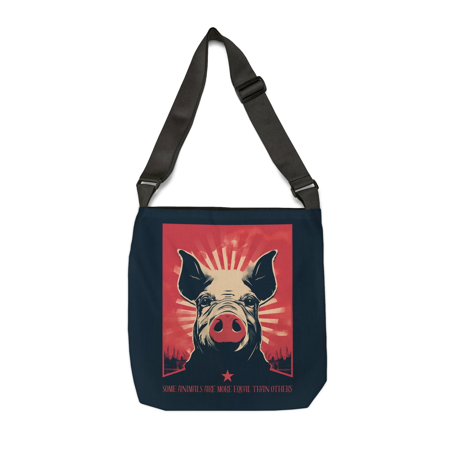 Some Animals Are More Equal Than Others Adjustable Tote Bag (AOP)