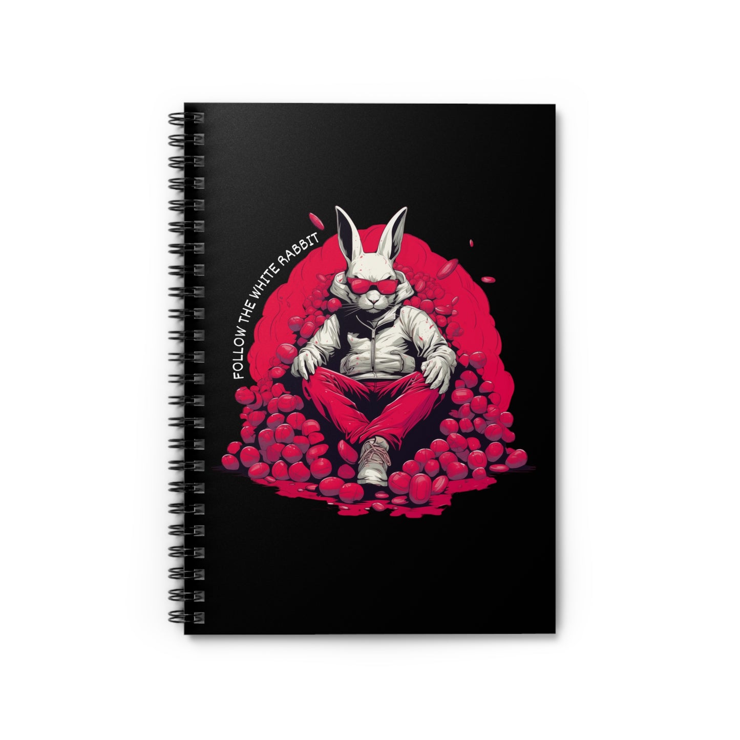 Follow The White Rabbit Signature Spiral Notebook - Ruled Line