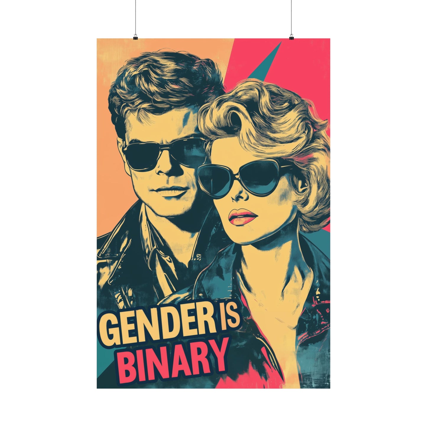 Gender Is Binary Matte Vertical Posters