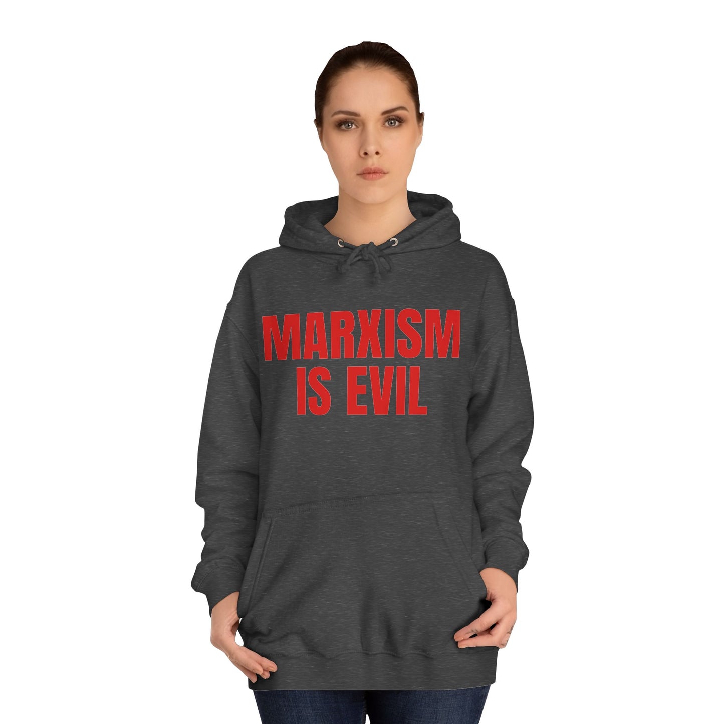 Marxism Is Evil (Red) Unisex College Hoodie