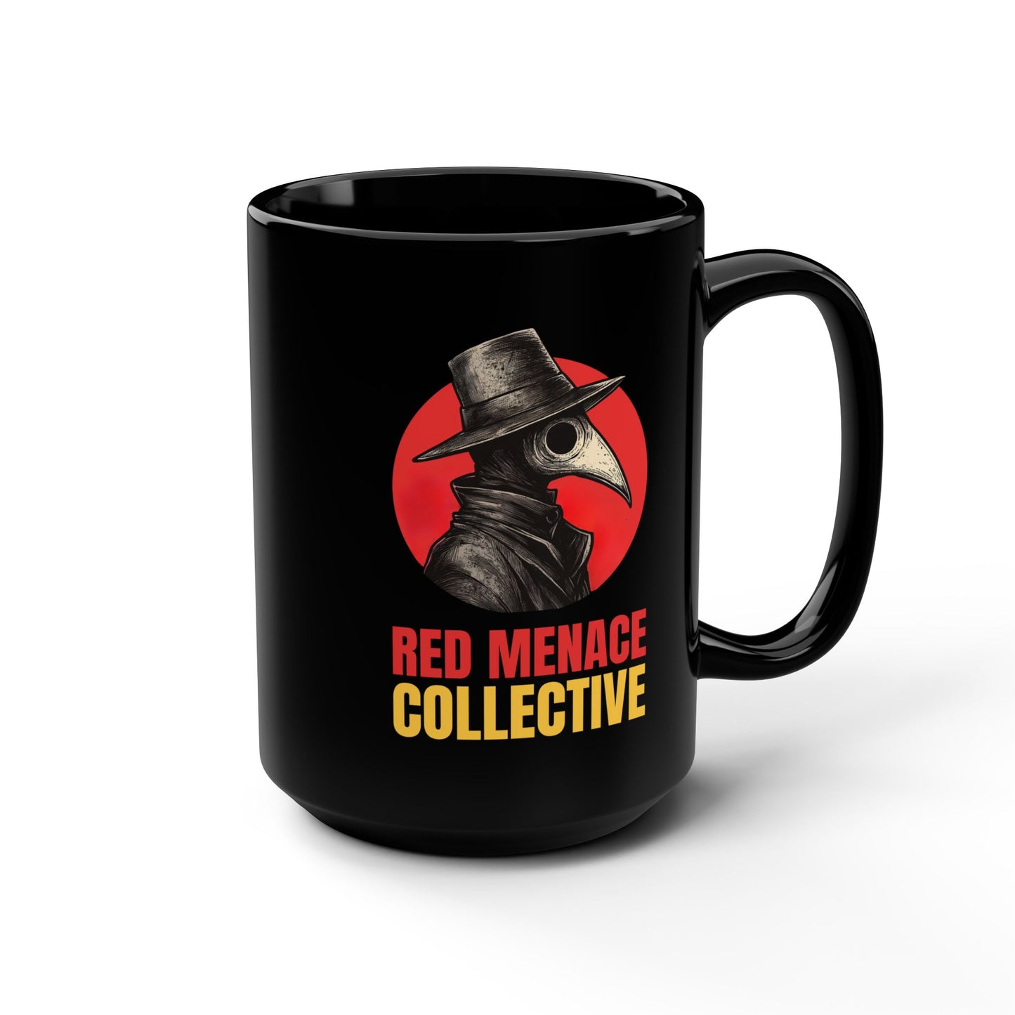 Red Menace Collective Black Mug, 15oz