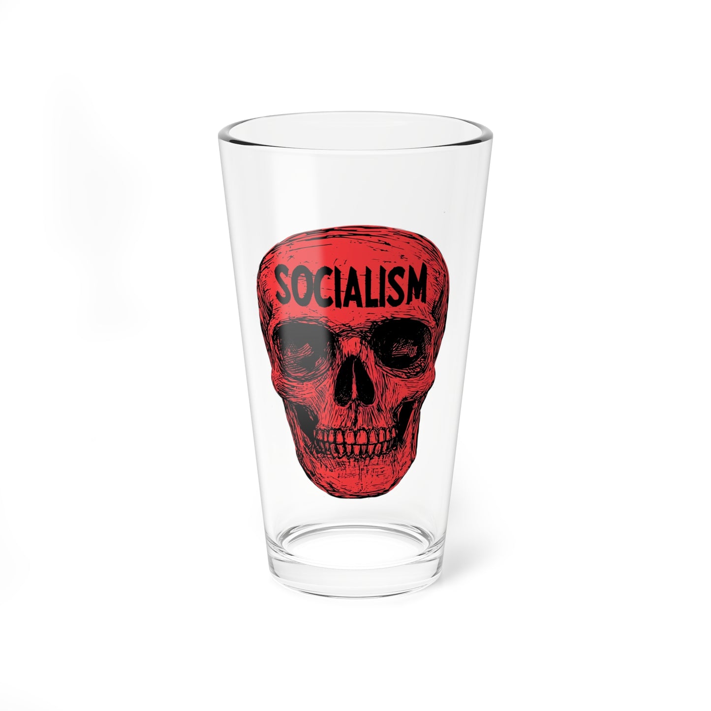 Socialism Means Death Pint Glass, 16oz