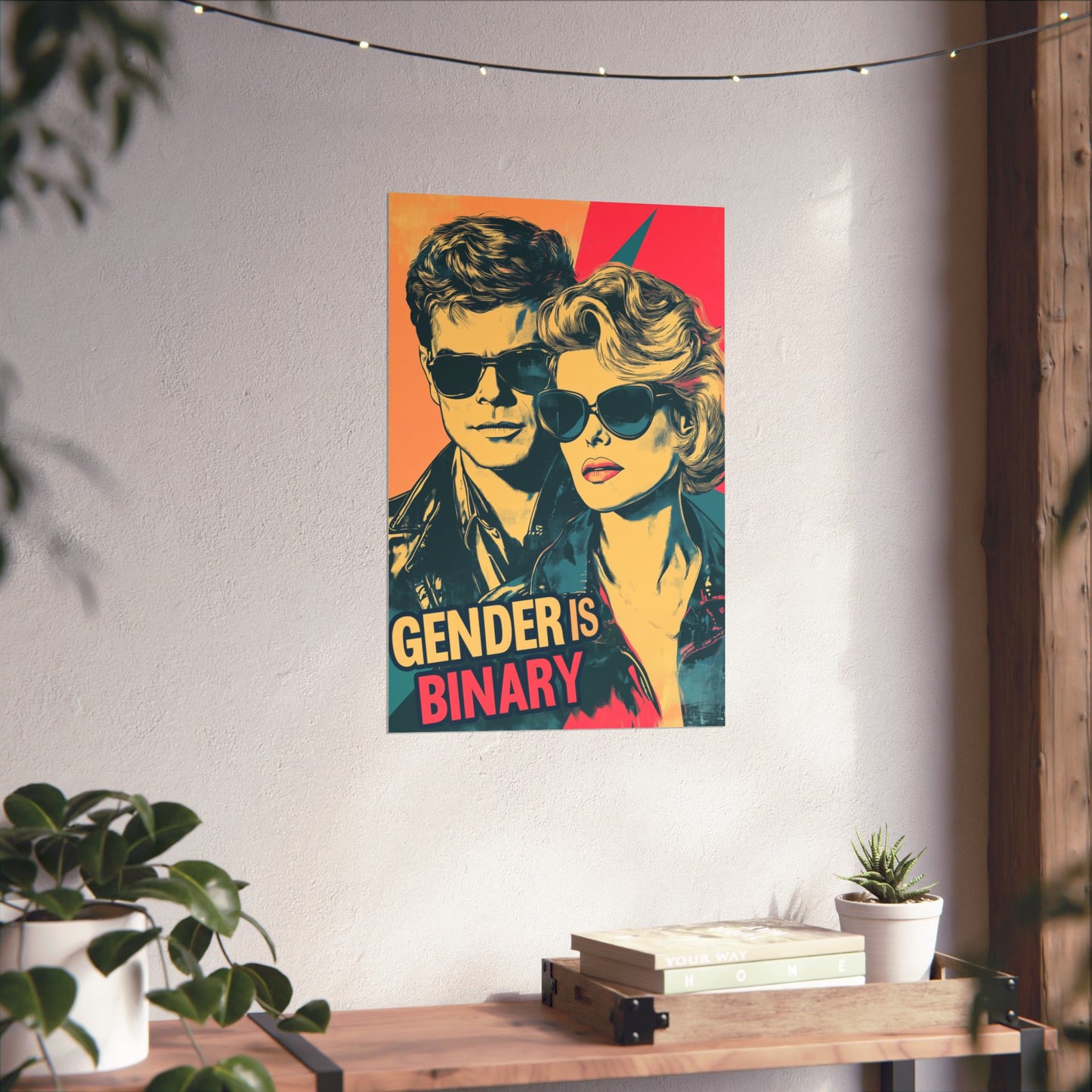 Gender Is Binary Matte Vertical Posters