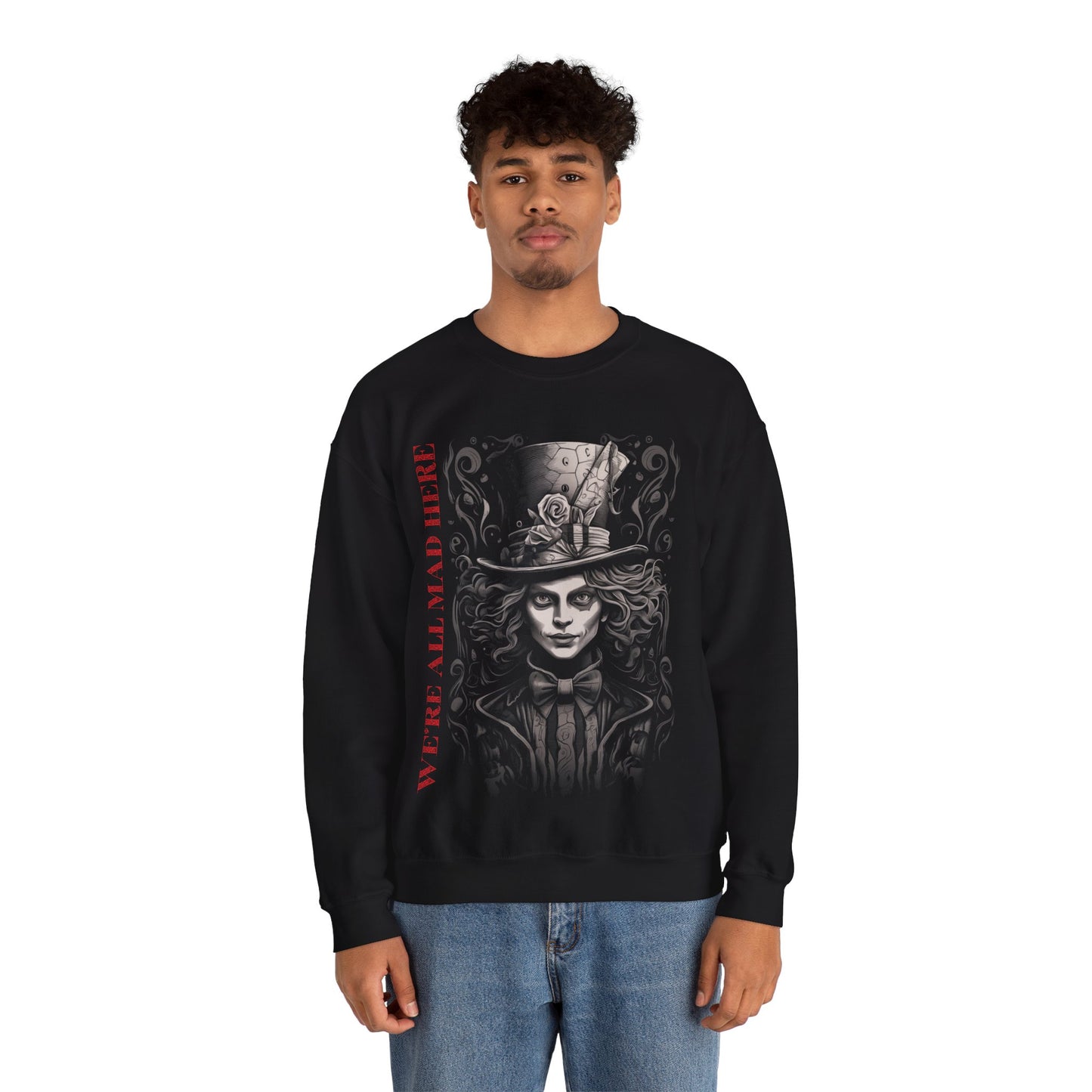 We're All Mad Here Signature Unisex Heavy Blend™ Crewneck Sweatshirt