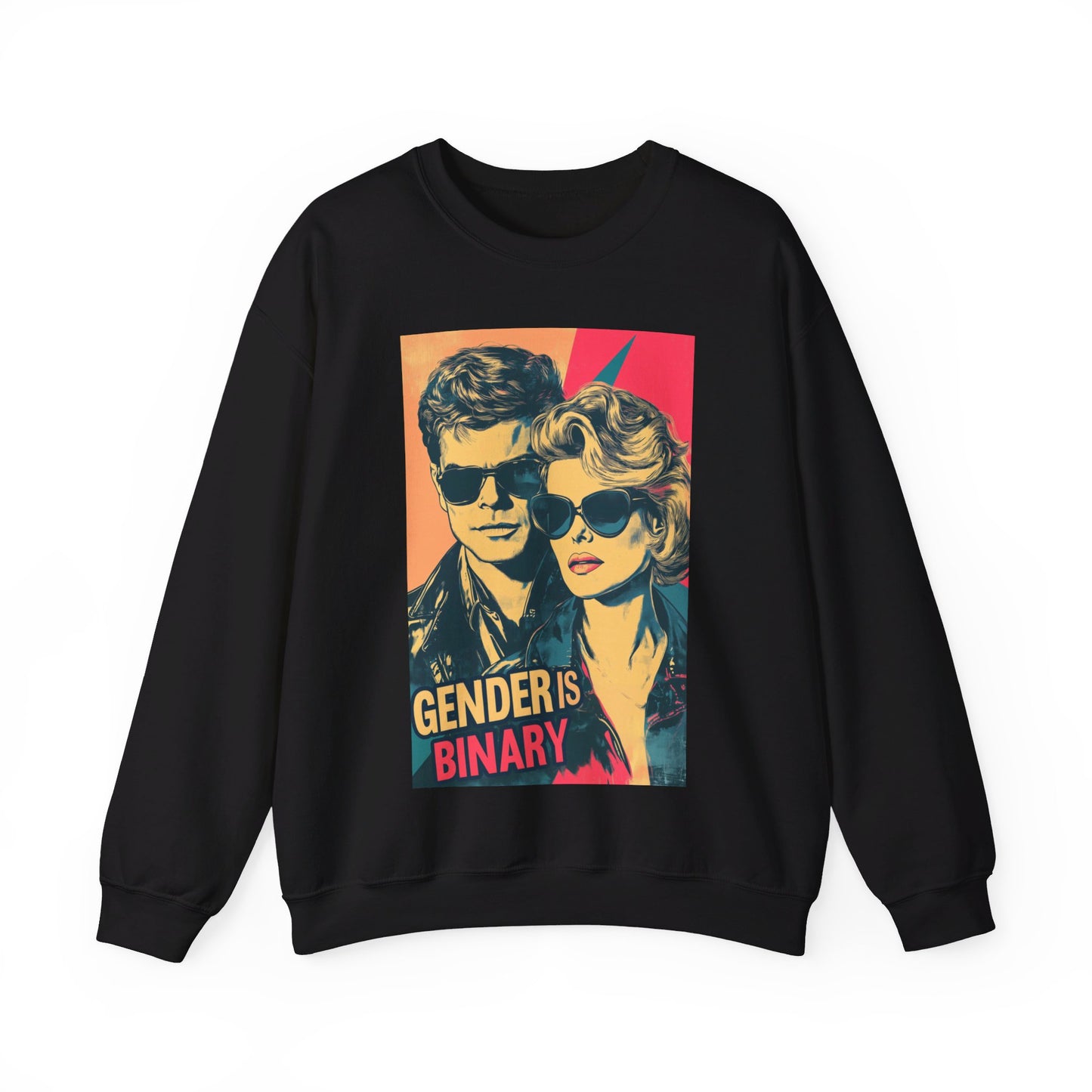 Gender Is Binary Unisex Heavy Blend™ Crewneck Sweatshirt