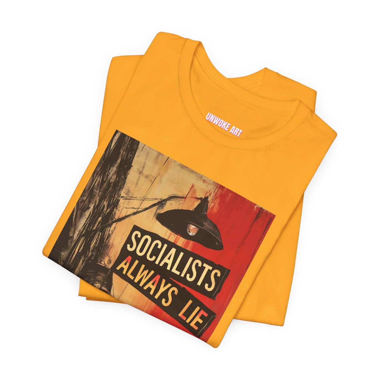 Socialists Always Lie - City Scene, Unisex Jersey Short Sleeve Tee