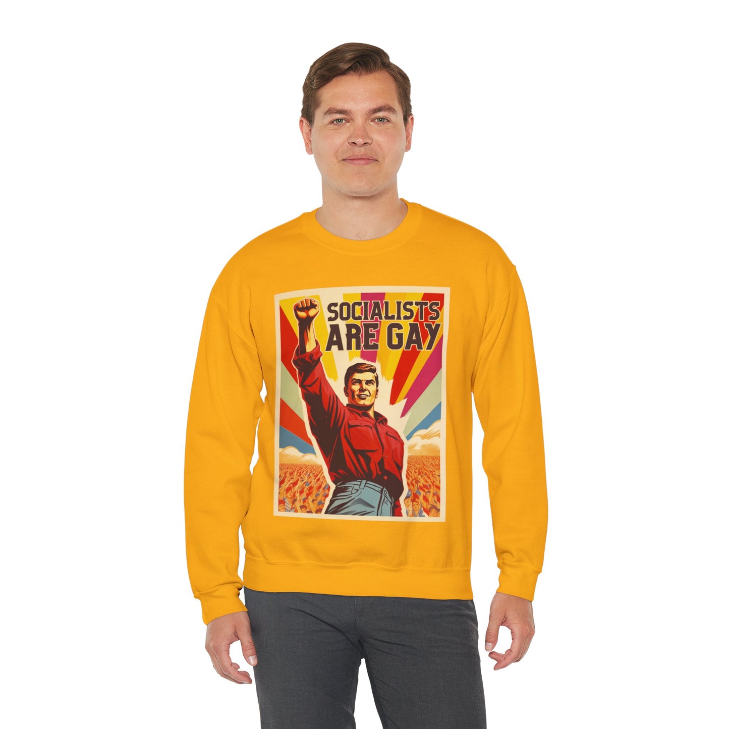 Socialists Are Gay Unisex Heavy Blend™ Crewneck Sweatshirt