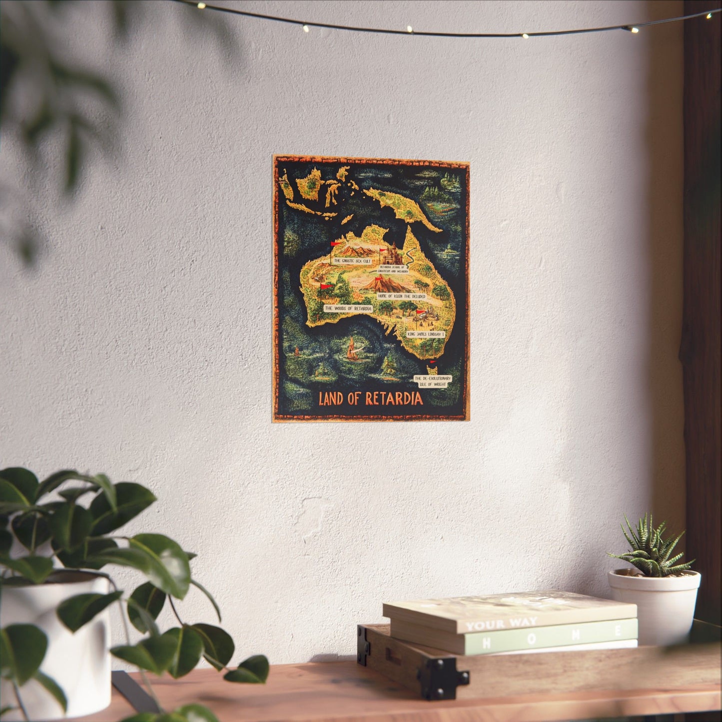 The Map of the Land of Retardia Matte Vertical Posters