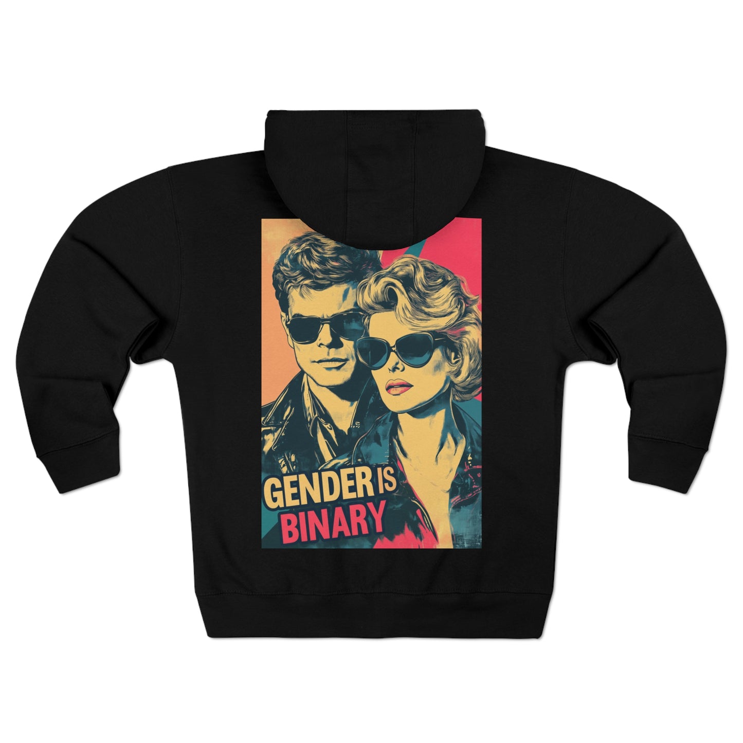 Gender Is Binary Unisex Zip Hoodie