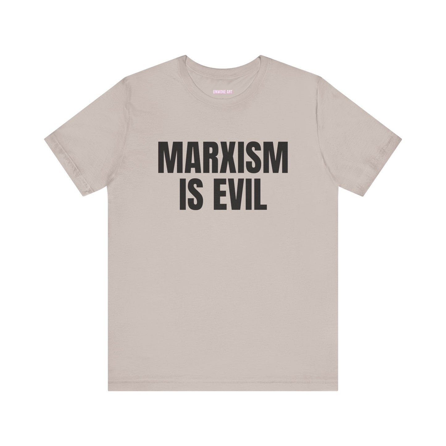 Marxism Is Evil (White/Black Font) Unisex Jersey Short Sleeve Tee