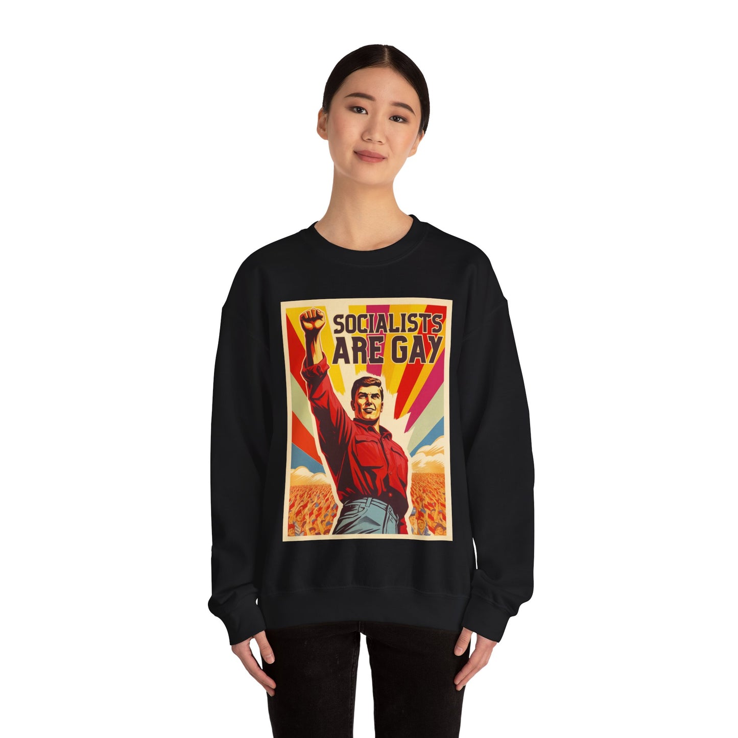 Socialists Are Gay Unisex Heavy Blend™ Crewneck Sweatshirt