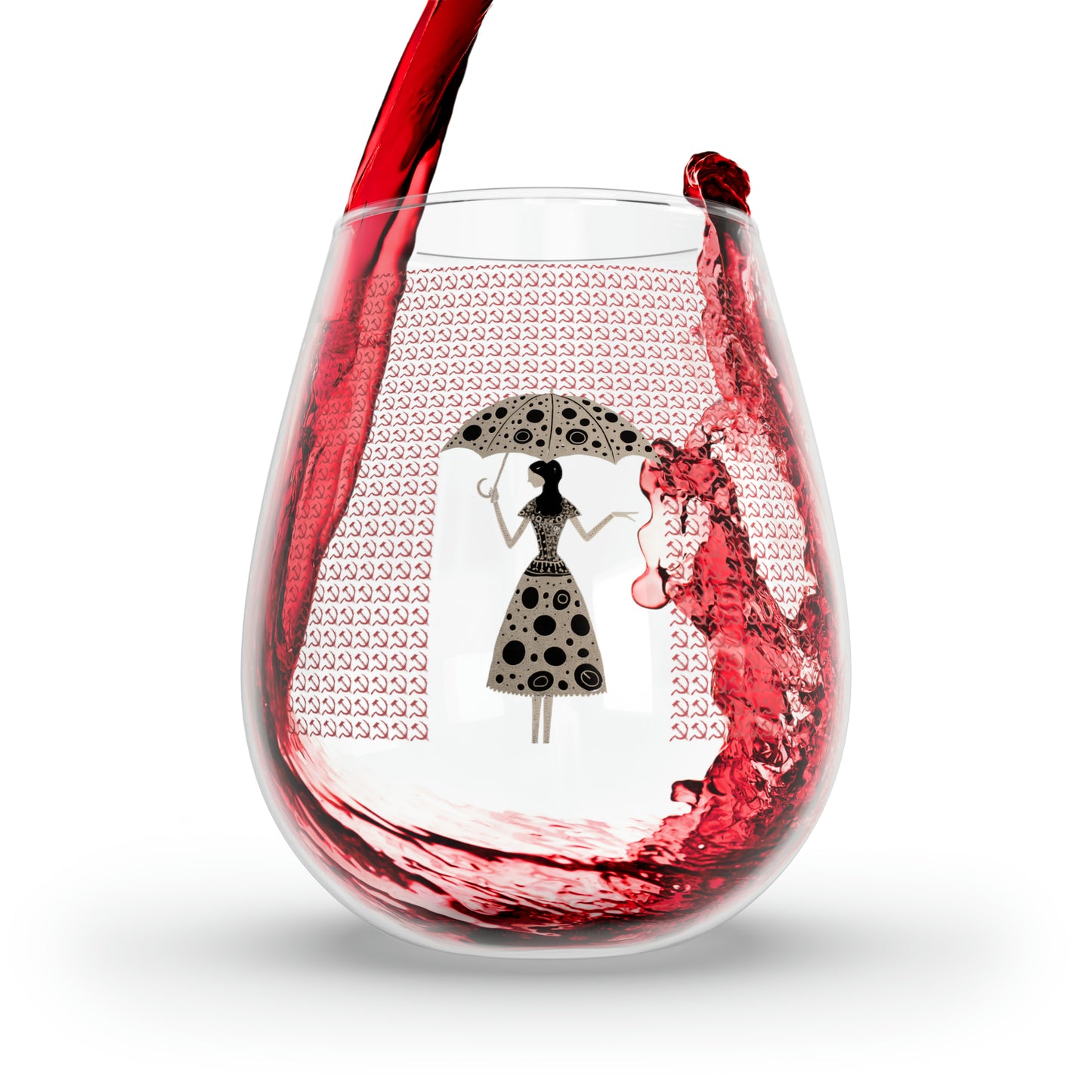It's All Around You Artisan Series Stemless Wine Glass, 11.75oz