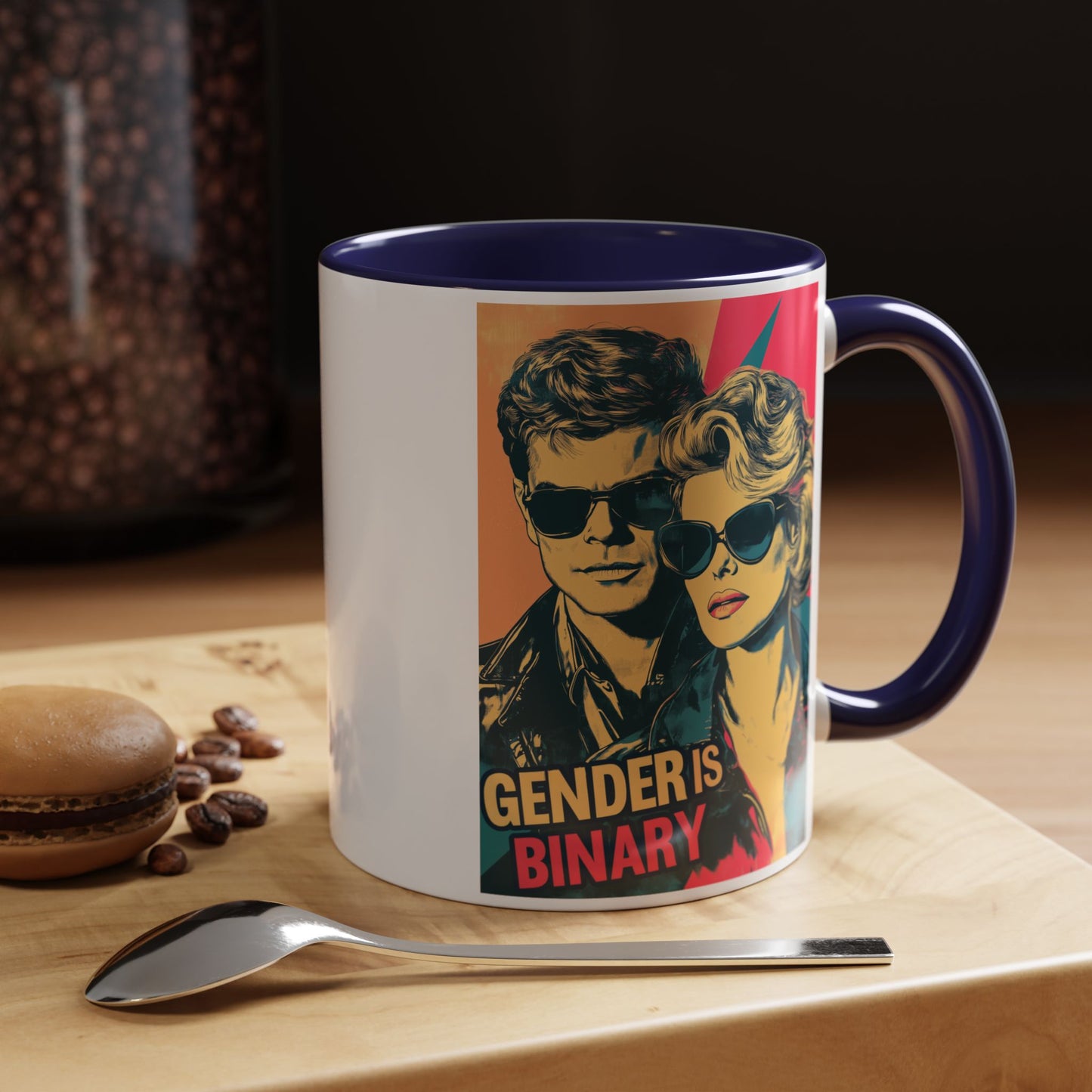 Gender Is Binary Accent Coffee Mug (11 or 15oz)