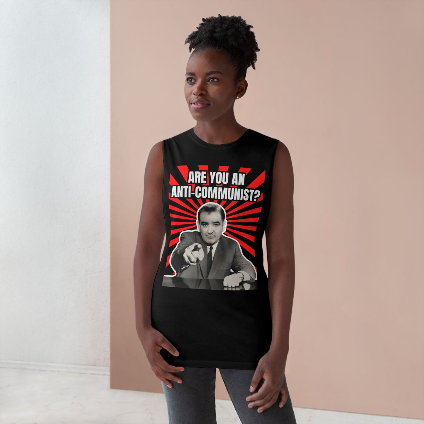 Are You An Anti-Communist? Unisex Barnard Tank