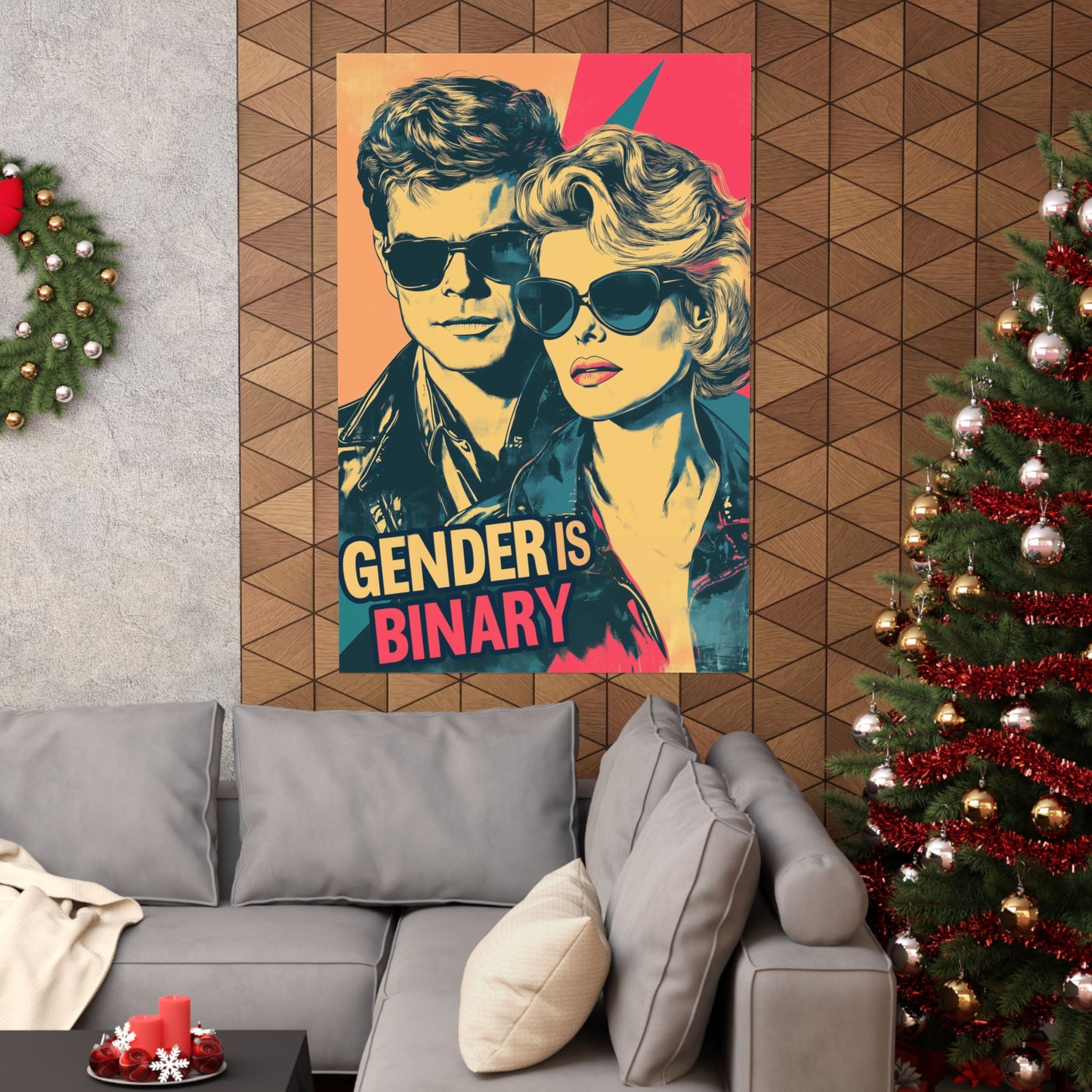 Gender Is Binary Matte Vertical Posters