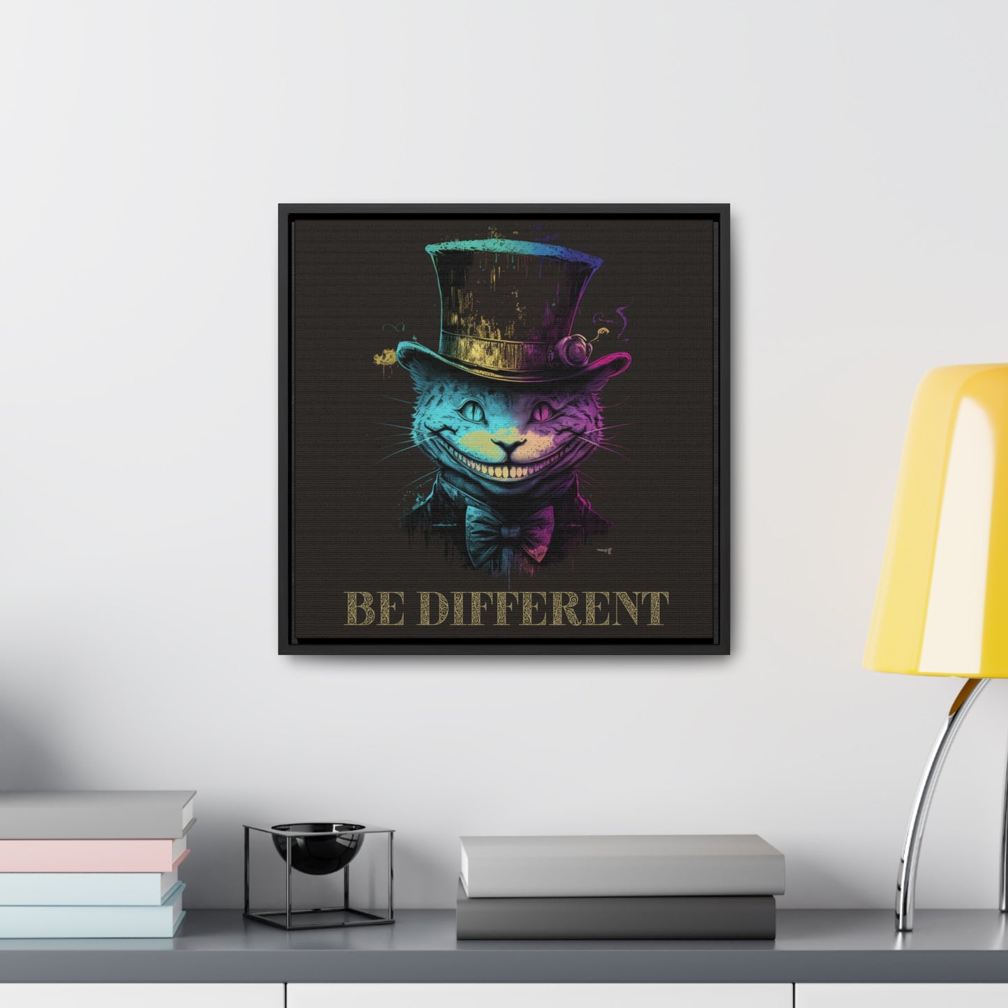 Be Different Gallery Canvas Wraps, Square Frame