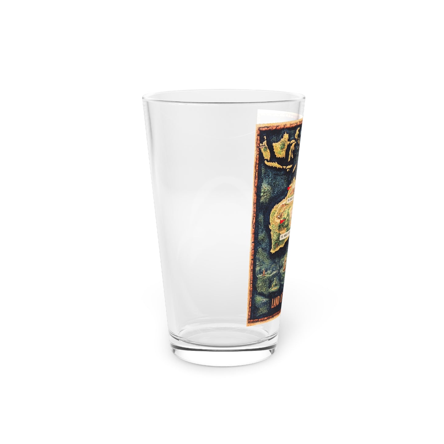 The Map of the Land of Retardia Pint Glass, 16oz