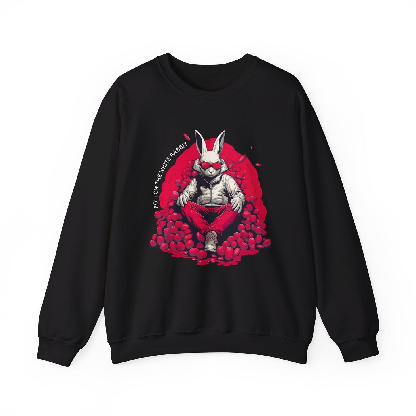 Follow The White Rabbit Signature Unisex Heavy Blend™ Crewneck Sweatshirt