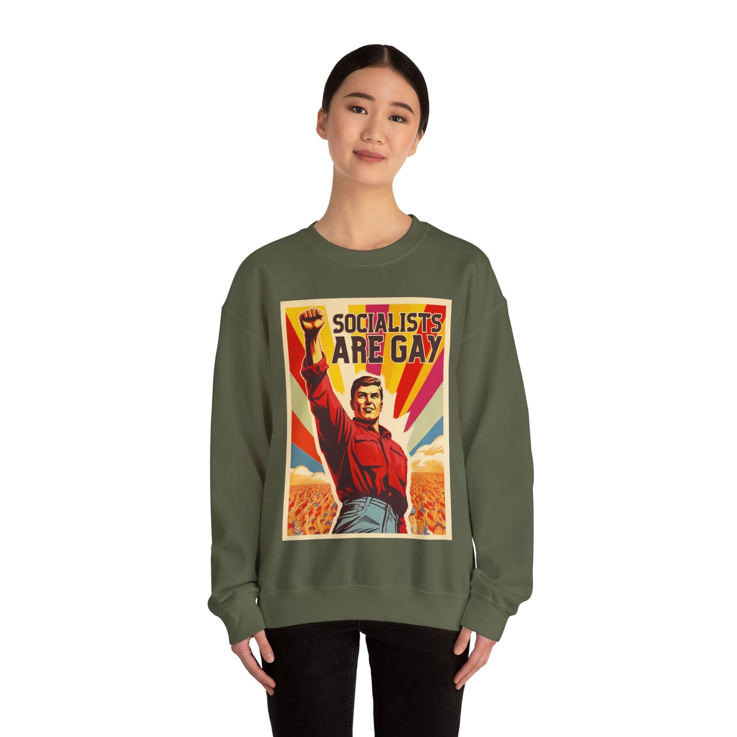 Socialists Are Gay Unisex Heavy Blend™ Crewneck Sweatshirt