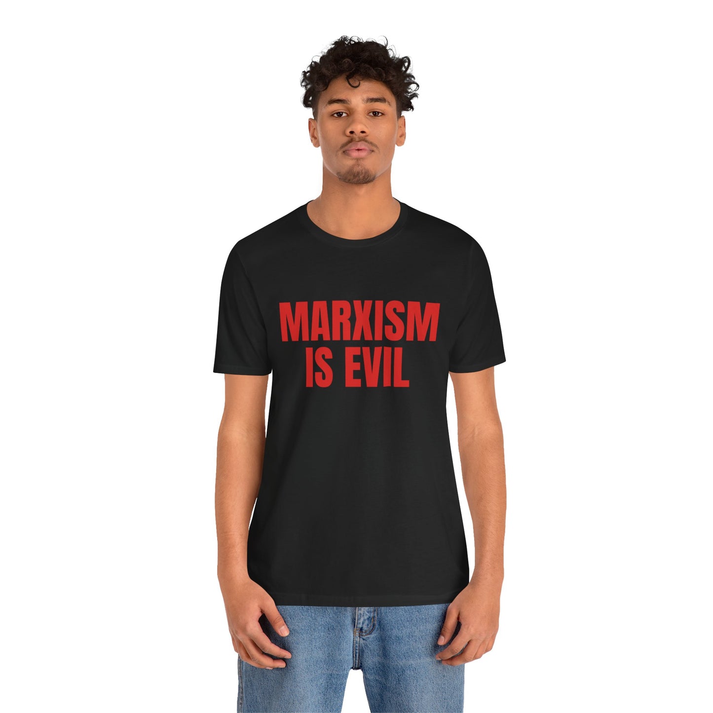 Marxism Is Evil Unisex Jersey Short Sleeve Tee