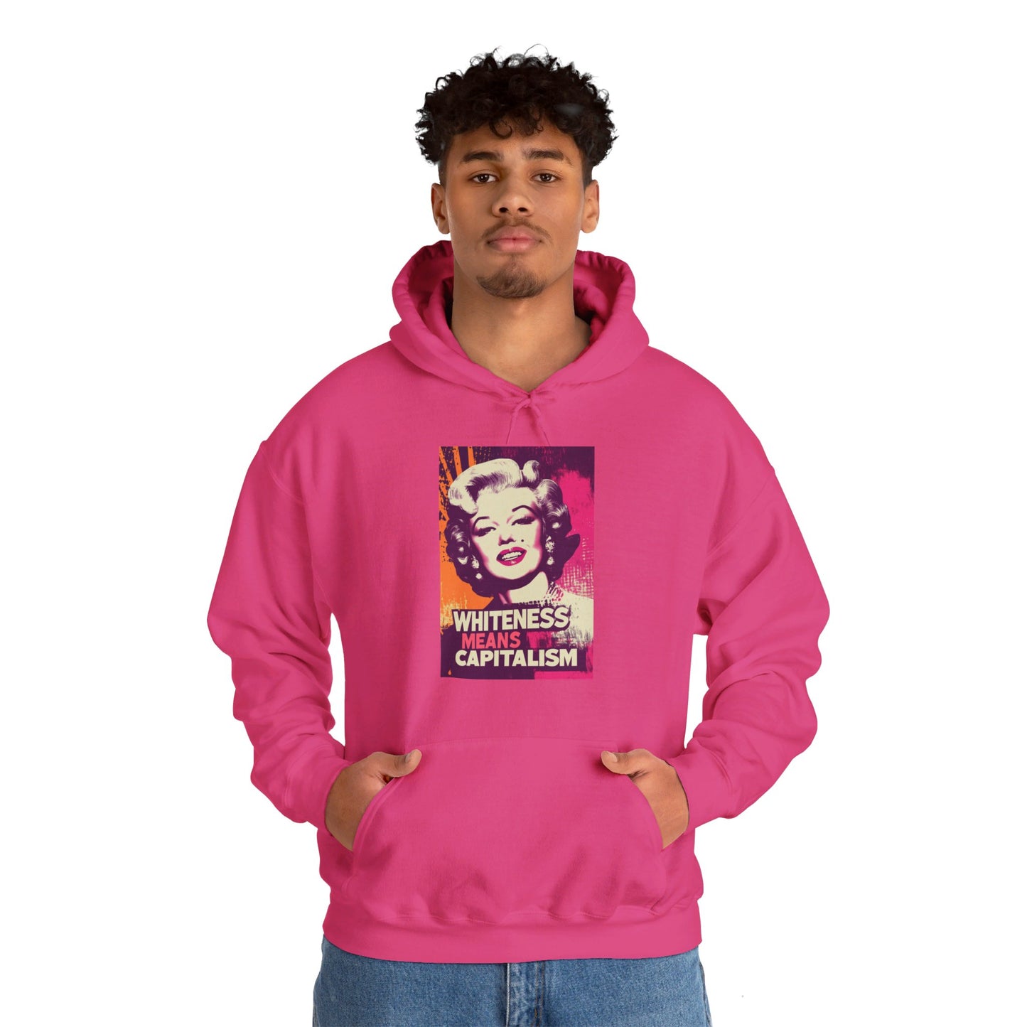 Whiteness Means Capitalism Warhol Tribute Unisex Heavy Blend™ Hooded Sweatshirt