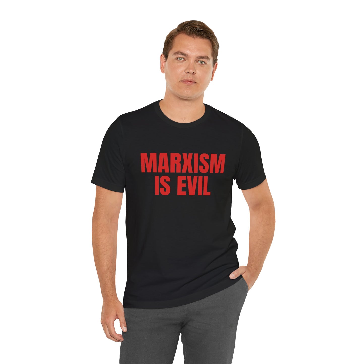 Marxism Is Evil Unisex Jersey Short Sleeve Tee