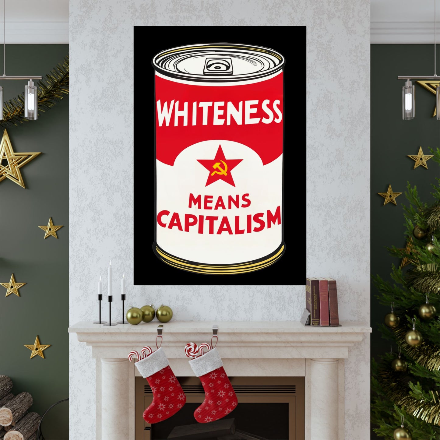 Whiteness Means Capitalism Soup Can Matte Vertical Posters