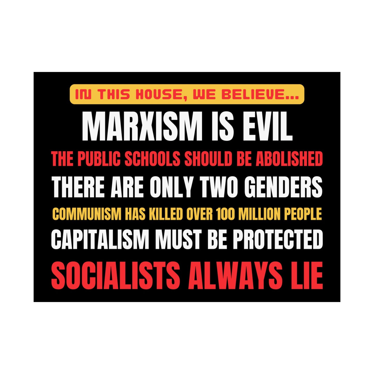 Marxism Is Evil Matte Horizontal Posters