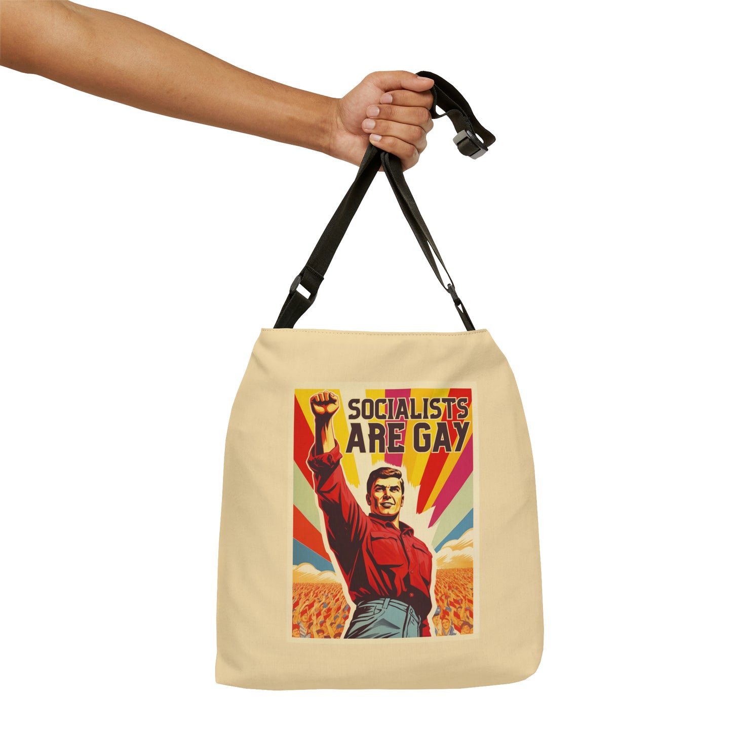 Socialists Are Gay Adjustable Tote Bag